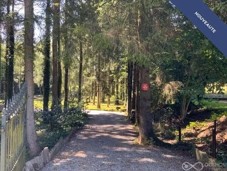terrain de loisir avec mobilhome et étang