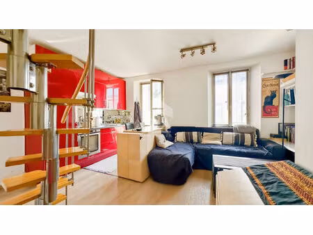 a vendre charmant 3p atypique 35m2 combles ouverts amenages paris 10e goncourt belleville