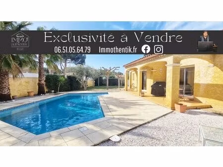 exclusivité sur le grau d'agde. villa de plain pied sur 915 m2 de terrain.
