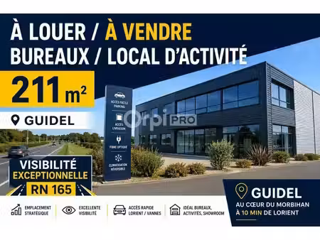 vente bureaux guidel 56520 211m²