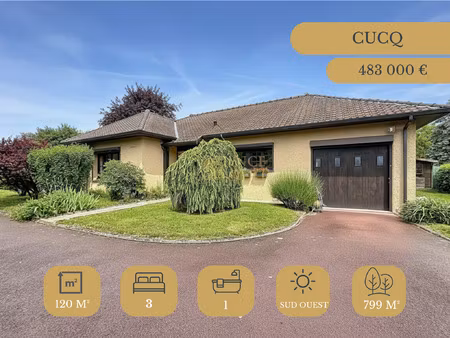 cucq villa habitable de plain-pied proche commerces et a 5 m