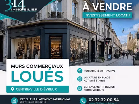 vente locaux professionnels 3 pièces 30 m² à evreux (27000)  95 000 €