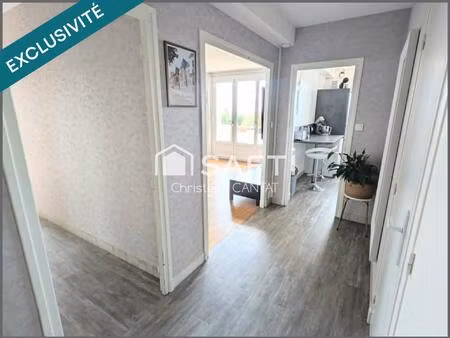 appartement f3 très lumineux  cave  garage et jardin.