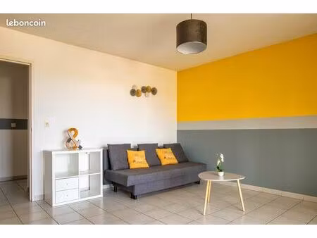 t2 meublé 45m² - vue mer - résidence sécurisée - parking – proche hôpital & lycée frantz f