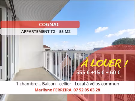 location appartement 2 pièces 55.61 m² à cognac (16100)  555 €
