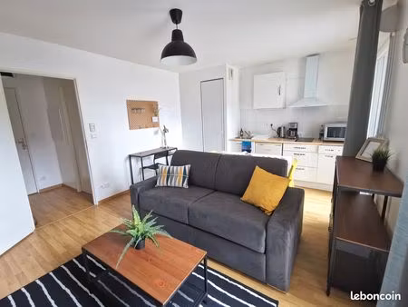 studio meublé 26 m² – nantes zola – balcon – résidence récente