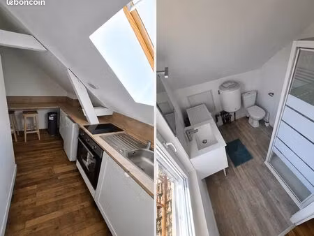 location studio meublé de 24m² entièrement rénové – résidence calme à troyes avec parking