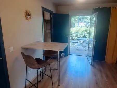 studio/t1 meublé 19 m² - terrasse plein sud 8 m²-résidence et parking sécurisés - ascenseu