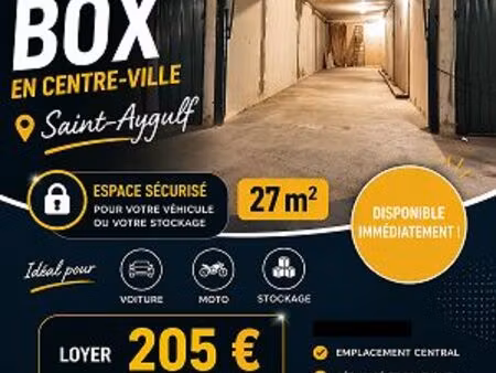 location box garage 27m2 st aygulf