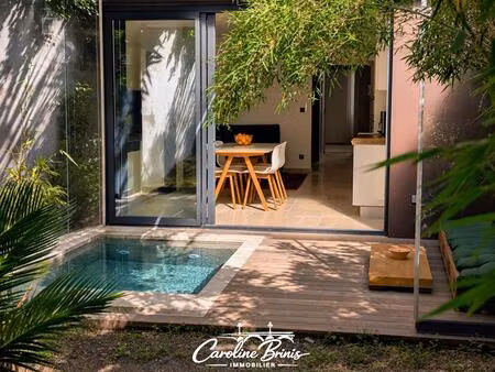 appartement rénové avec jardin de 90 m² et piscine - bordeaux st genes/st nicolas- t2 bis 