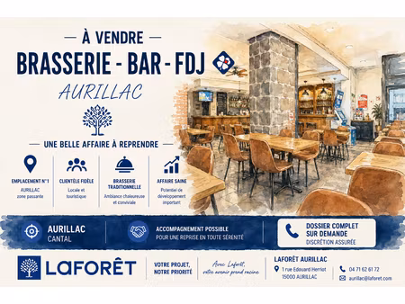 fonds de commerce tabac bar pmu bar brasserie aurillac 215 m2