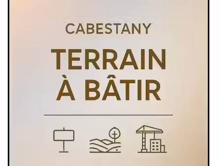 vente terrain 935 m² à cabestany (66330)  385 000 €