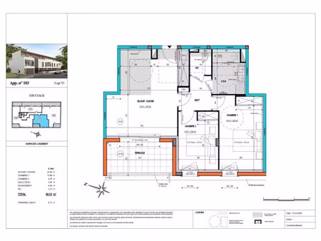 vente appartement 3 pièces 60 m² la turballe (44420)