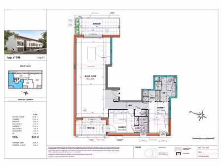 vente appartement 3 pièces 98 m² la turballe (44420)