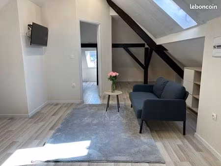 f1 / studio meublé 25m2 mulhouse dornach comble