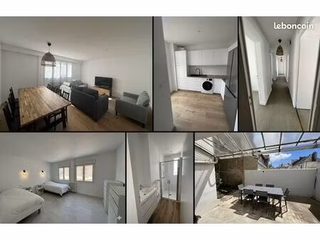 appartement 140 m2 + terrace — 6 bedrooms — ideal staff accommodation — saint-nazaire city