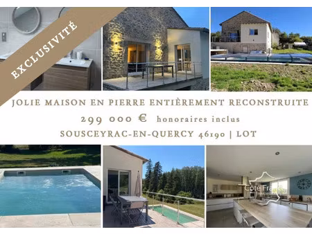 vente maison 6 pièces 126.8 m² à sousceyrac (46190)  299 000 €