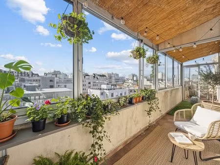 paris 19 - porte des lilas 4 pièces avec véranda et espaces ex