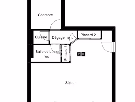 paris xvi  rdc 2 pièces de 52.28 m² professions libérales