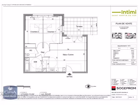 appartement à louer 3 pièces 63.7 m² - saint-martin-du-var (06) - 1 055€