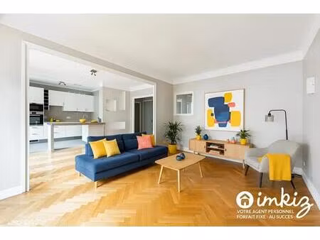 brotteaux-masséna ; élégant t3 traversant de 75m²
