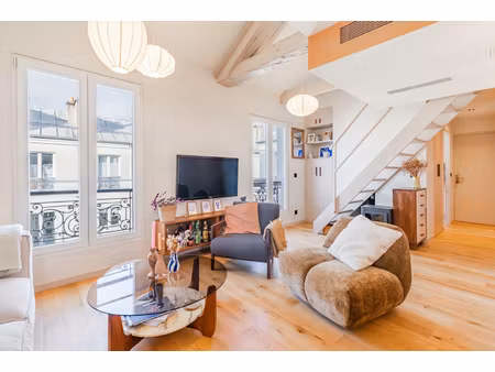 appartement 75009 paris - 3 pièces 53.19 m² et 80.06m² au sol