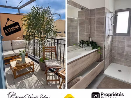 appartement en duplex sarrians 3 pièce(s) 66.80 m2 terrasse 7 1 m2  2 parkings
