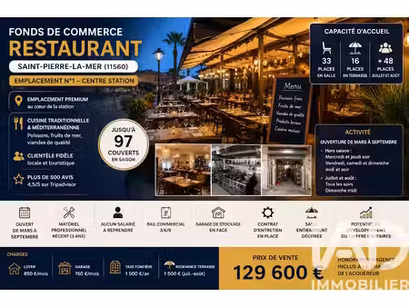 vente locaux professionnels 0 pièces 80 m² à fleury (11560)  119 899 €