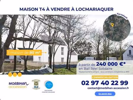 vente maison à locmariaquer (56740) : à vendre / 82m² locmariaquer