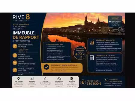 vente immeuble 0 pièces 267 m² à chateaulin (29150)  350 000 €