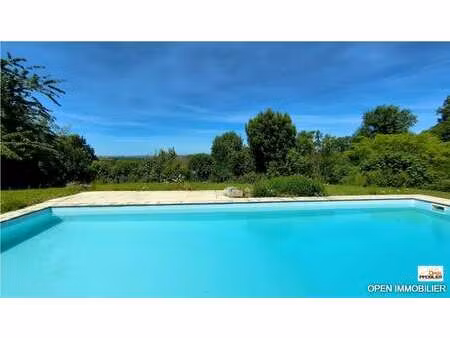 maison en pierre avec piscine chauffée  jardin  grange