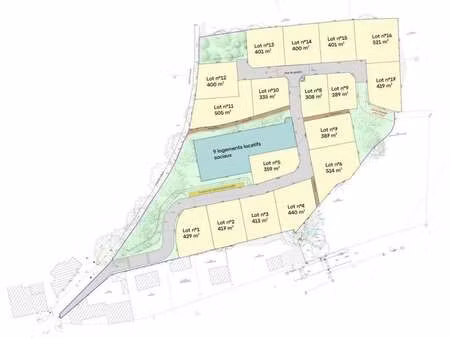 vente terrain à lanvaudan (56240) : à vendre / 359m² lanvaudan