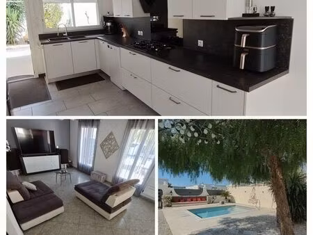 maison de plein pied 162 m2 + t2 locatif + piscine à sigean