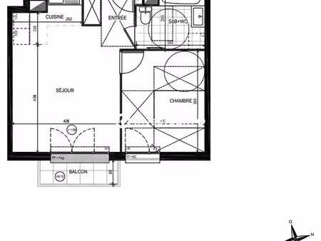 appartement t2 + balcon