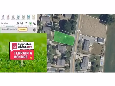 vente terrain soudan 44110 626m²