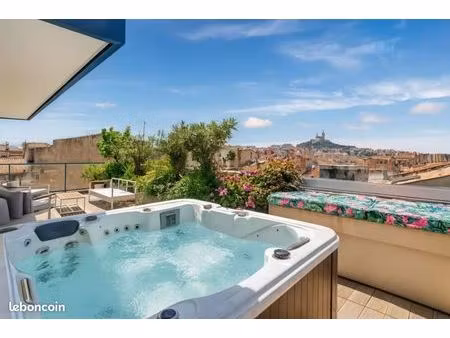 part. t5 duplex terrasse jacuzzi dernier etage 6e cours julien 13006 marseille