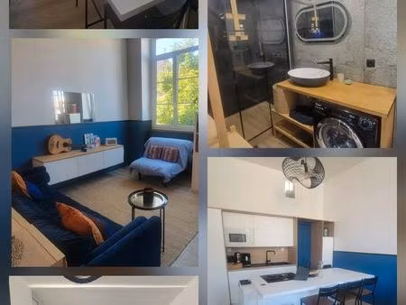 t2 meublé 39 m² — caluire  pied croix-rousse — bail mobilité 1 à 10 mois