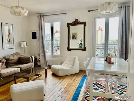 sous-location meublée 3 mois – t2 lumineux de 37 m² – goncourt / canal saint-martin