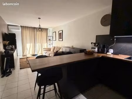 superbe t2 meublé de 45m² + terrasse 12m²  rénové  sans vis-à-vis