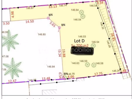 lotissement de 700 m² à cornebarrieu