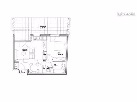 appartement 2 pièces 40 m²