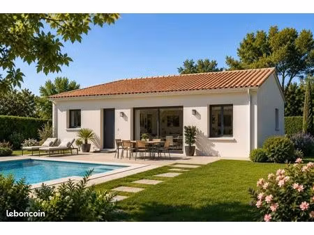 maison neuve 86 m² avec terrain viabilisé 650 m² à paradou (13520) – 3 chambres  plain-pie