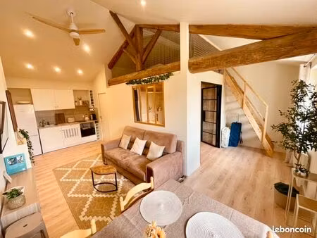 loft lumineux rénové – location octobre à mai-accès jardin & parking – gleizé – 900/cc
