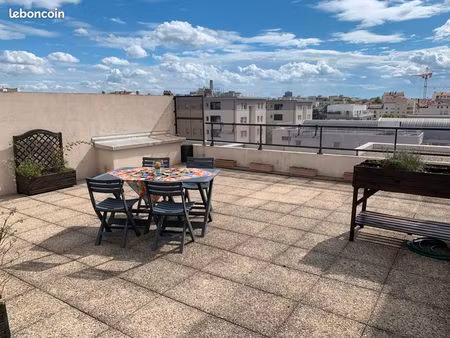 lyon 3ème. meublé 2p - grande terrasse - proche gare part dieu