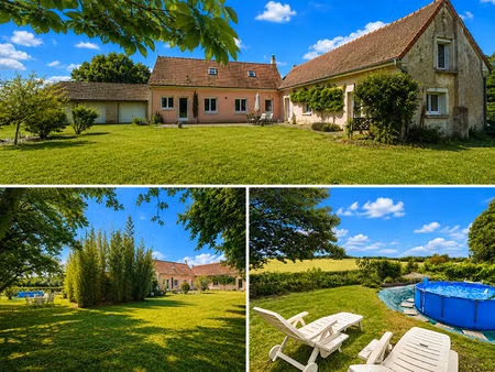 exclusivité longère en campagne 3 à 5 chambres - double garage - terrain 2348m² à mayet