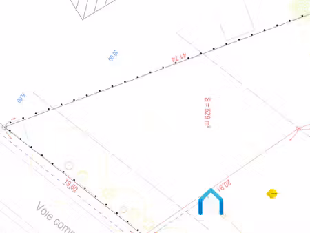 terrain constructible 529 m²