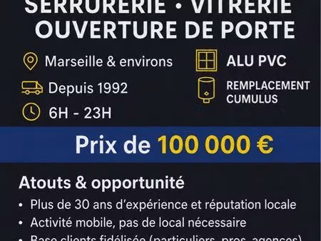 vente entreprise serrurerie