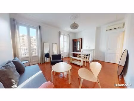 t4 meublé de 90 m²— joliette / république / vieux-port — spacieux  climatisé  lumineux  et