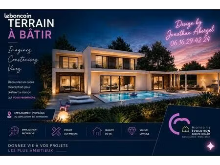 terrain 860 m² verrieres le buisson