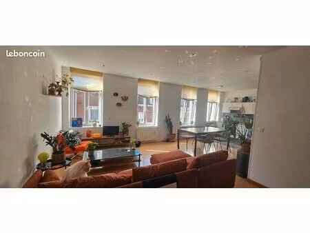 appartement f3 de 76m² – 2 chambres en enfilade – wattrelos centre